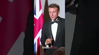 A Royal Toast 🥂  The King and President Macron raise a glass in the Palace of Versailles