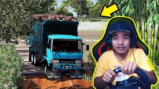 FUSO DUMP TRUCK MENGANTAR SAWIT DI JALUR DESA - ETS2