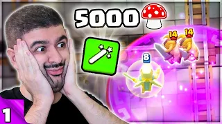 🍄 СТРАДАЮ Рандомными Колодами до 6000 Кубков! ГРИБНОЕ ЦАРСТВО - НАЧАЛО! / Clash Royale