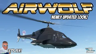 CowanSim 222B Airwolf New Updated Look! Sweet But Much To Be Desired! Microsoft Flight Simulator