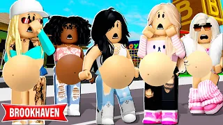 TODAS as GRÁVIDAS TIVERAM BEBÊS no MESMO DIA em BROOKHAVEN | Historinha ROBLOX | Brookhaven RP🏡