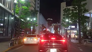 夜の東京渋谷をドライブ　Mengemudi melalui Shibuya, Tokyo pada malam hari　Проезжая по Сибуе, Токио ночью.