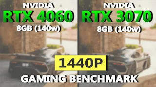 Laptop RTX 4060 vs 3070 Gaming Benchmark | on 1440p | #rtx4060 vs #rtx3070