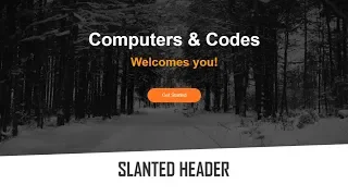 Create Slanted or Skewed Header | HTML & CSS | Computer Conversation