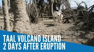 Taal Volcano island 2 days after eruption