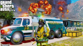 Fully Involved House Fire Traps Civilians In GTA 5