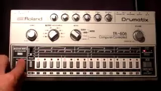 ROLAND TR-606 Analog Drum Machine 1982 DRUMATIX RHYTHM COMPOSER | HQ DEMO