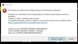 Call of Duty Black Ops Cold War - Error 887A0005 [Error muy común] Solución