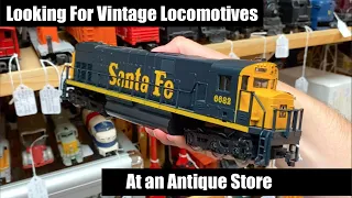 Looking for Vintage Locomotives at an Antique Store