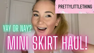 *MINI SKIRT HAUL* 😮😍Trying on the best mini skirts from pretty little thing 🌸😍🥰