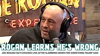 Joe Rogan Fact-Checked Live After Slamming Biden For Something Trump Said