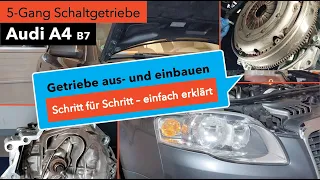 Audi A4 B7 Getriebe und Gelenkwellen / Antriebswellen aus- und einbauen