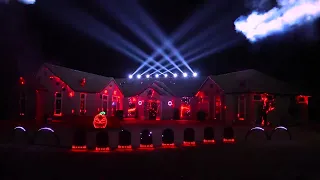 When the Lights Come On (Asking Alexandria) 2023 Halloween Light and Fire Show - 4K