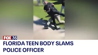 Florida high school student accused of body slamming police officer during fight