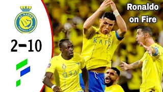 Ronaldo 6 Goals 🚀🔥 Al Nassr VS Al Fateh10-2 |Sadio mane 2 Goals on Fire |All Goals & Highlights 2023