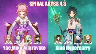 C0 Yae Miko Aggravate & C0 Xiao Furina Hypercarry | Spiral Abyss 4.3 | Genshin Impact