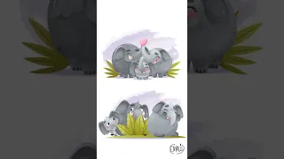 Дизайн персонажей на примере семейки слонов