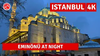 HDR Istanbul 2024 At Night Fake Market-Eminonu Walking Tour|4k 60fps