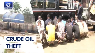 FULL VIDEO: NSCDC Uncovers Vast Oil Dump Site In Rivers, Parades 16 Suspects