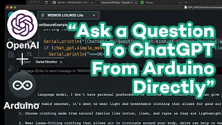 [Arduino Library] OpenAI's API for ChatGPT