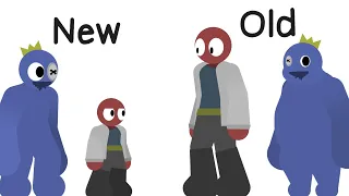 Rainbow Friends characters react old versions 2 (Blue, Green, Orange, Red)