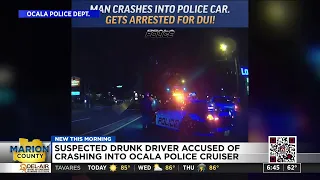 Video shows accused drunken driver crashing into Ocala police cruiser