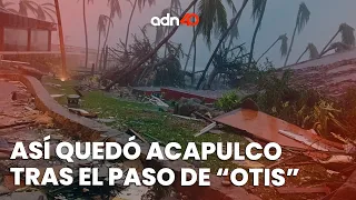Así se ve la destrucción que dejó el huracán Otis en la Costera Miguel Alemán en Acapulco, Guerrero
