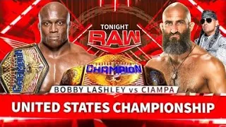 Bobby Lashley vs Ciampa | United States Championship | Raw Prediction Highlights (WWE 2K22)