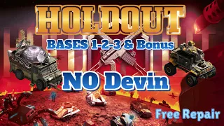 War Commander Event: Holdout Bases 1-2-3 & Bonus Free Repair, No Devin