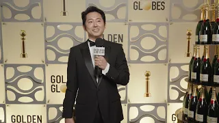 Steven Yeun | 81st Golden Globes Winner's Backstage Interview