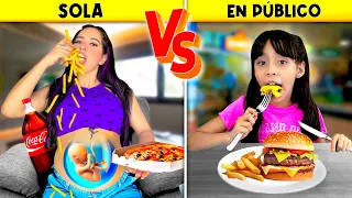 CHICAS EN PÚBLICO vs CHICAS SOLAS🤰🏻👶🏻 ¿Cuál eres tu? | Karla Bustillos