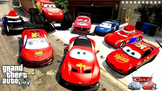 GTA 5 - Stealing MCQUEEN CARS with Franklin! (Real Life Cars #19)