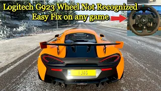 How to fix wheel not recognized in any game & Forza Horizon 4 Gameplay Mclaren 570S - Logitech G923