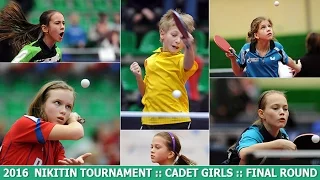 XVII Nikitin Tournament. November 26, 2016. Cadet Girls. Final Round
