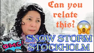 SNOW STORM IN STOCKHOLM/SNOWFALL/LIFE IN SWEDEN/BUGOS VLOG