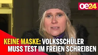 Keine Maske: Volksschüler muss Test im Freien schreiben