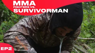 MMA Fighter vs. Survivorman: Elias Theodorou (UFC/TUF) makes fire - Part 2/4