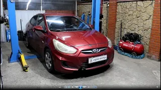 Замена контактной группы замка зажигания на Hyundai Solaris 2011 года Хендай Солярис 1,4