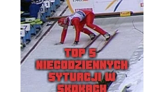 TOP 5 niecodziennych sytuacji w skokach narciarskich !