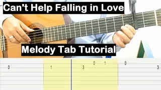 Can't Help Falling in Love Guitar Lesson Melody Tab Tutorial Guitar Lessons for Beginners