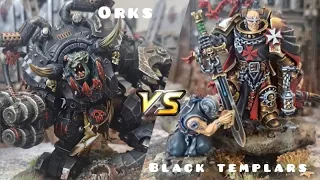 Orks vs black templars warhammer 40,000 battle report 10th edition daily dice
