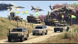 Attack on Indian Army Weapons Convoy - Pakistan India War - GTA 5