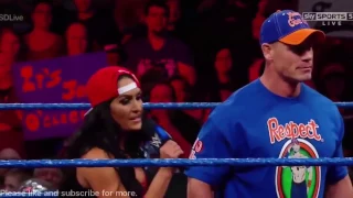 Nikki Bella Saves John Cena from The Miz and Maryse SmackDown 28/2/2017