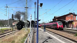 Vergangenheit und Gegenwart am Bahnhof Lübben (Spreewald)