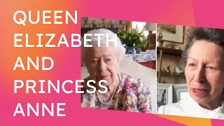 Queen Elizabeth ll and princess Anne Zoom meeting 🖤🖤🖤