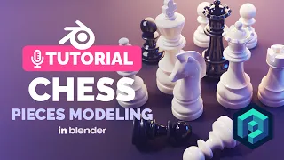 Blender All Chess Pieces Tutorial | Polygon Runway