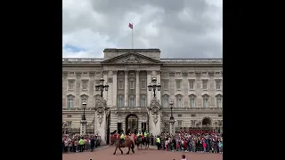 Changing guards in Buckingham Palace, London UK