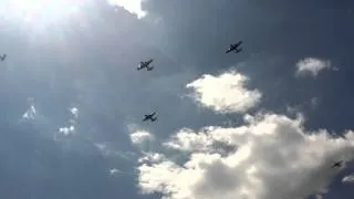 B-25 Bombers Flyover Wright Patt AFB- Doolittle Raid Anniversary Video 1