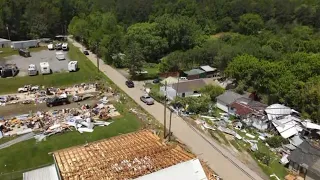 Ellijay tornado damage | Raw drone video