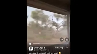 Arrogant Man films Tornado from his Front Porch🌪😨 You people Will Learn to FEAR The LORD man!!!💯